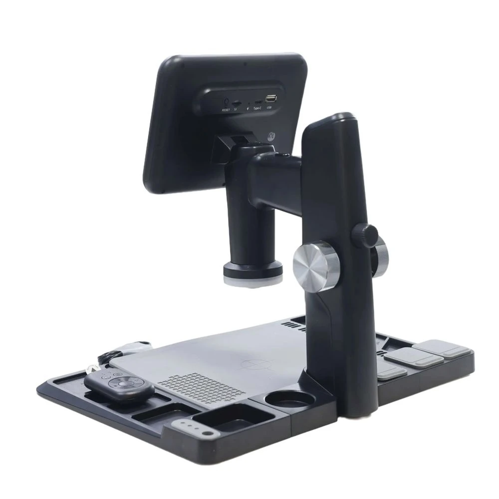 7 Polegada lcd usb microscópio digital 1080p moeda microscópio 1600x12mp touch-control leveza microscópio digital