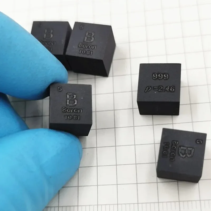 

10mm Boron Element Cube Rare Metal B 99.9% Element Collection Co Density Block Hand Made DIY Hobbies Crafts Display Gift