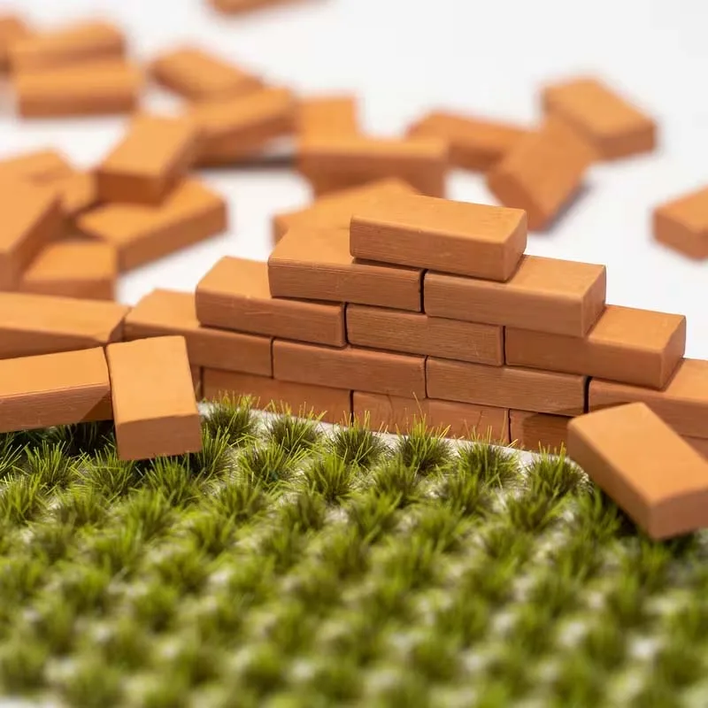 50PCS 1:16 Mini Simulation Brick DIY House Building Wall Materials Handmade Cement House Construction Model Kits