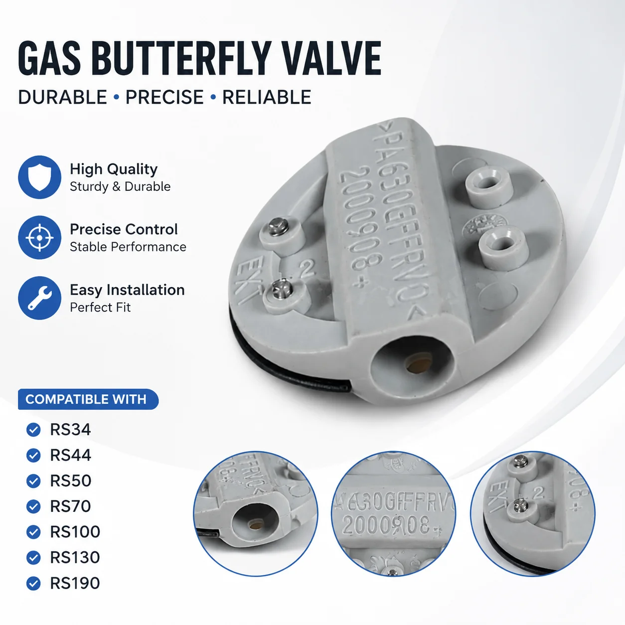 RS Series Gas Butterfly Valve RS34 RS44 RS50 RS70 RS100 RS130 RS150 RS190 Gas Burner Replacement Parts