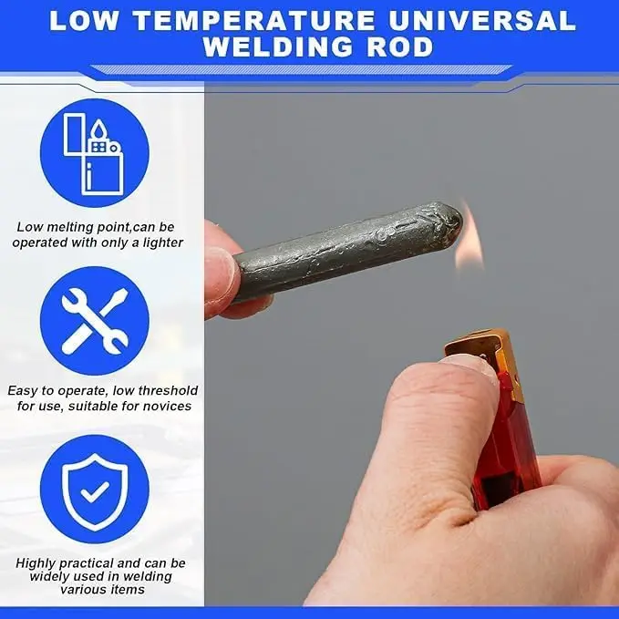 Easy Melt Low Temperature Welding Rods Flux Cored High Strength for Copper Iron Stainless Steel Aluminum Repairing Kits