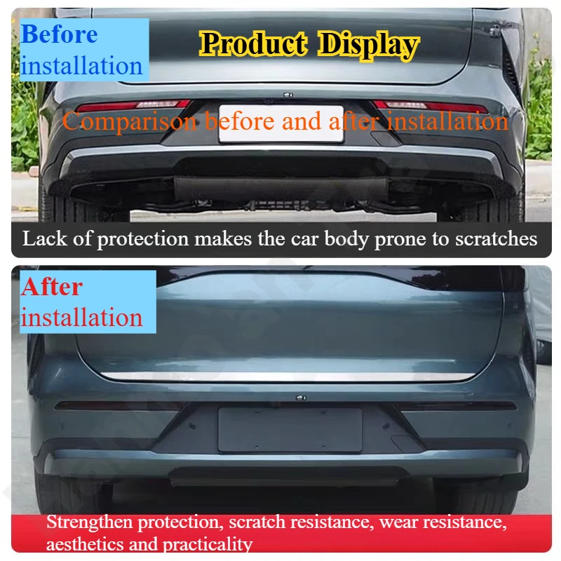 byd-アット8-シーライオン8-‌-2025年式テールゲートトリム-トランク衝突防止ブライトストリップパッチ
