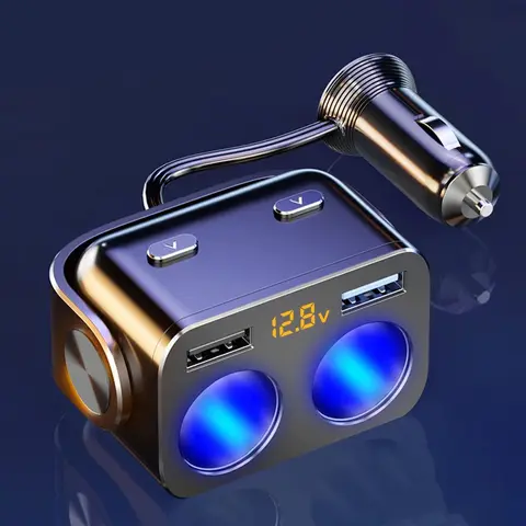 자동차 시가 라이터 충전기 12V USB 소켓 분배기 QC 3.0 빠른 충전 자동 전원 어댑터 플러그 시가 잭 고속 충전기