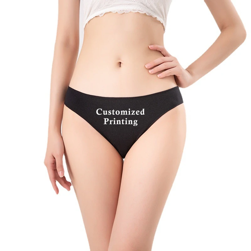 Customized Logo Fashion Girls Underpants Sexy Letter Print Underwear for Women Cotton Panties Skin-friendly Panty Lingerie Women