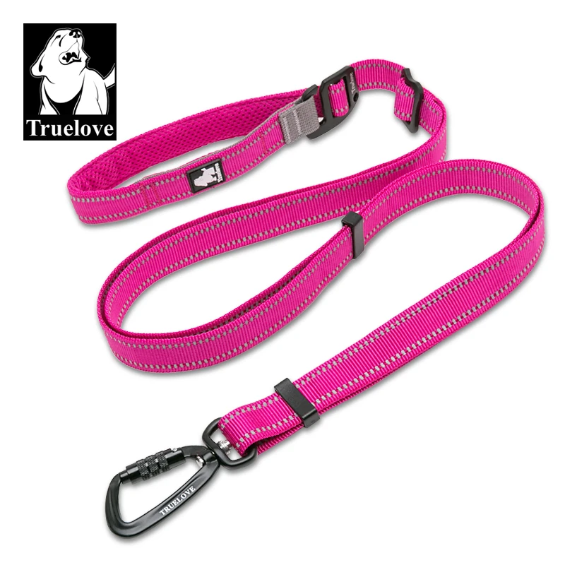 Truelove Dog Leash Nylon Waterproof Webbing Soft PVC Dog Leash Collar Harness Waist Adjustable Leash TLL2671