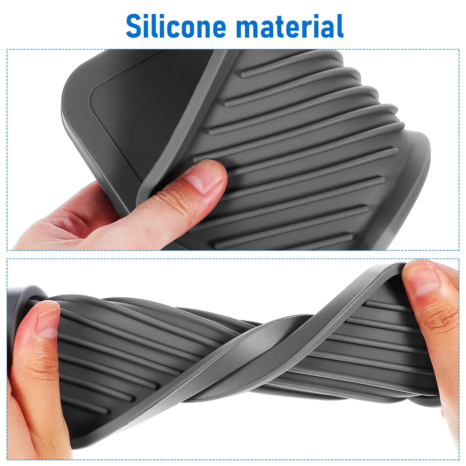 

2Pcs Sponge Holder Kitchen Sink Organizer Heat Resistant Silicone Soap Dish with Anti-Slip Design for Bathroom Laundry Room