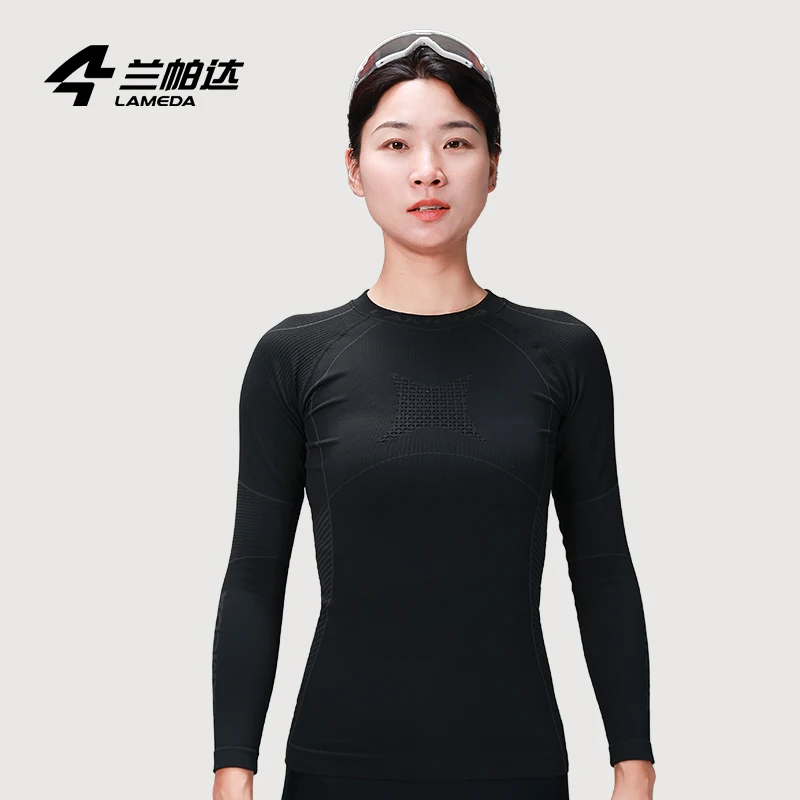 Lameda Cycling Jersey Woman Warm Inner Layer Women 's Cycling Shirt Heat Storage Warmth Jersey Wear-resistant Long Sleeves