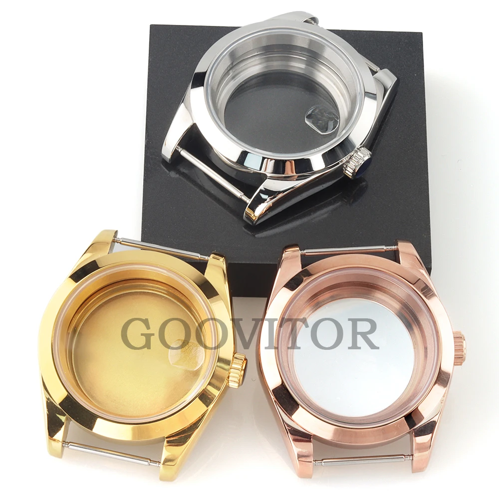 

Sapphire glass 36mm 39mm Diving NH35 Watch Case Stainless Steel For Seiko NH35 NH36 Movement 28.5mm Dial nh35 Datejust Case