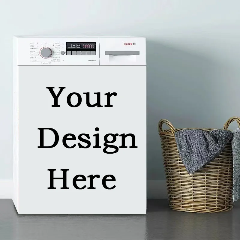 Custom Washing Machine Sticker Home Decor Waterproof Stickers for Washing Machine Personalized Self-Adhesive Stickers DIY Poster