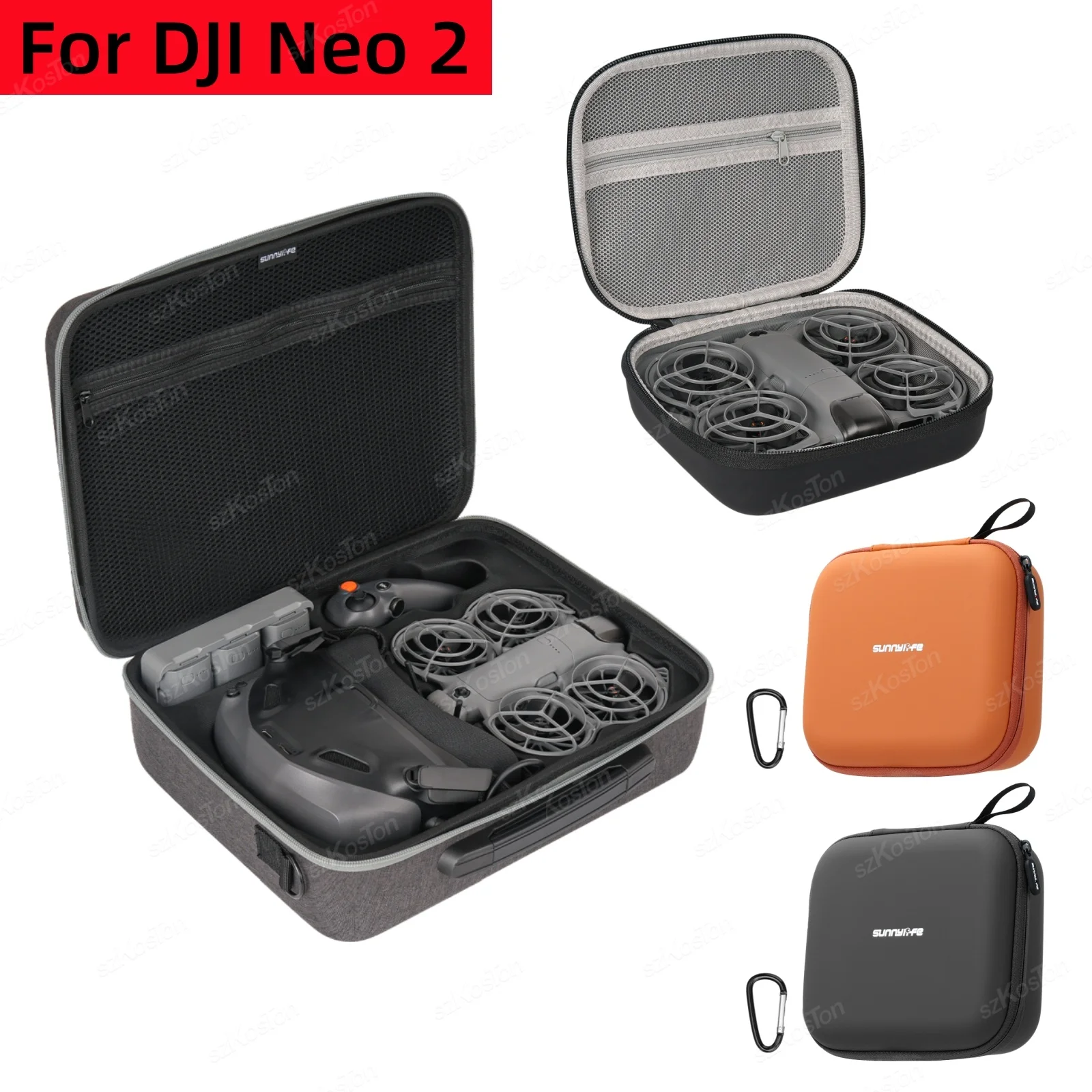 

Портативная сумка для хранения дрона DJI Neo 2, жесткий дорожный чехол из искусственной кожи, противоударный чехол для Neo 2, водонепроницаемые защитные аксессуары