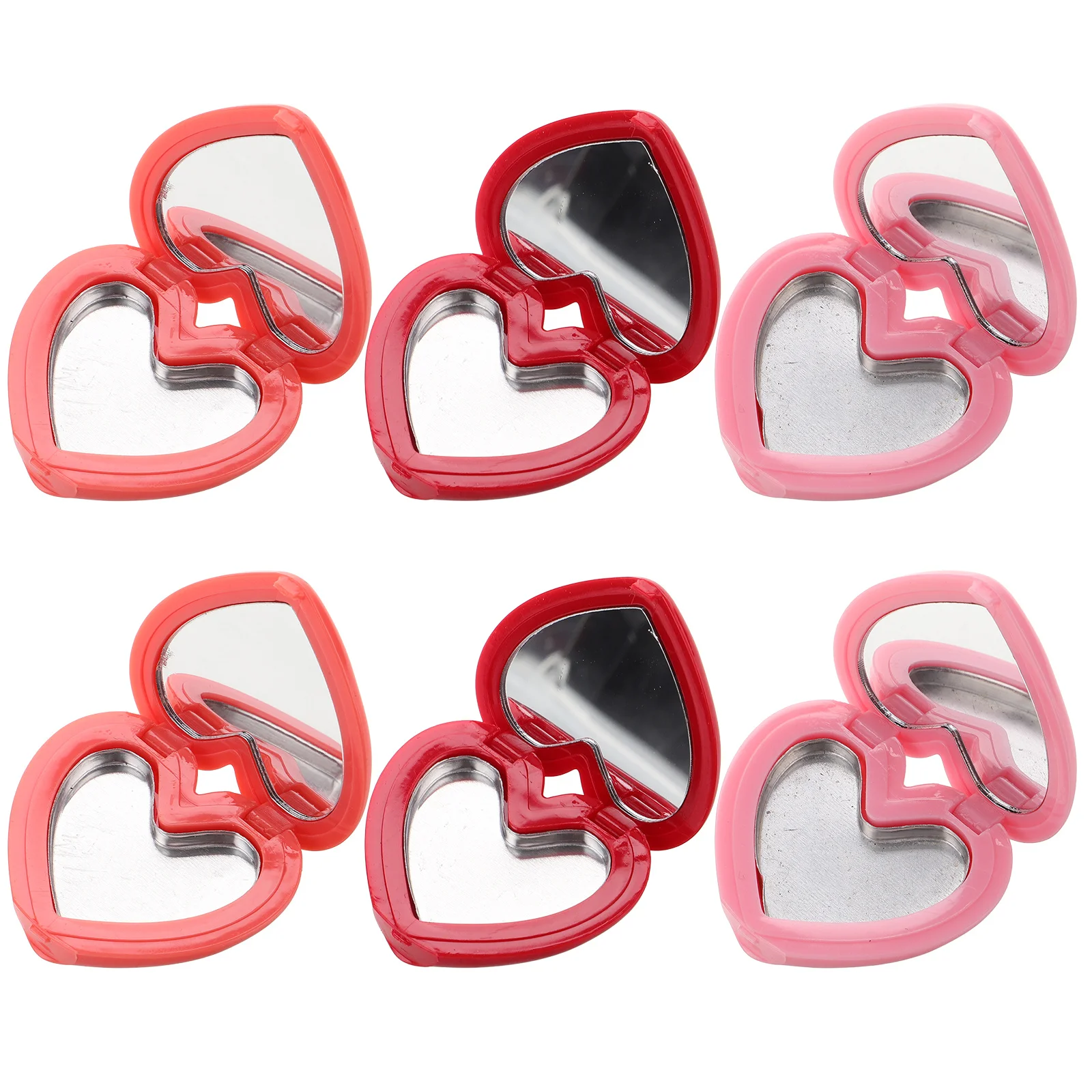 

8Pcs Lipstick Box Heart Shape Refillable Makeup Container Portable Storage Organizer Travel Case with Mirror