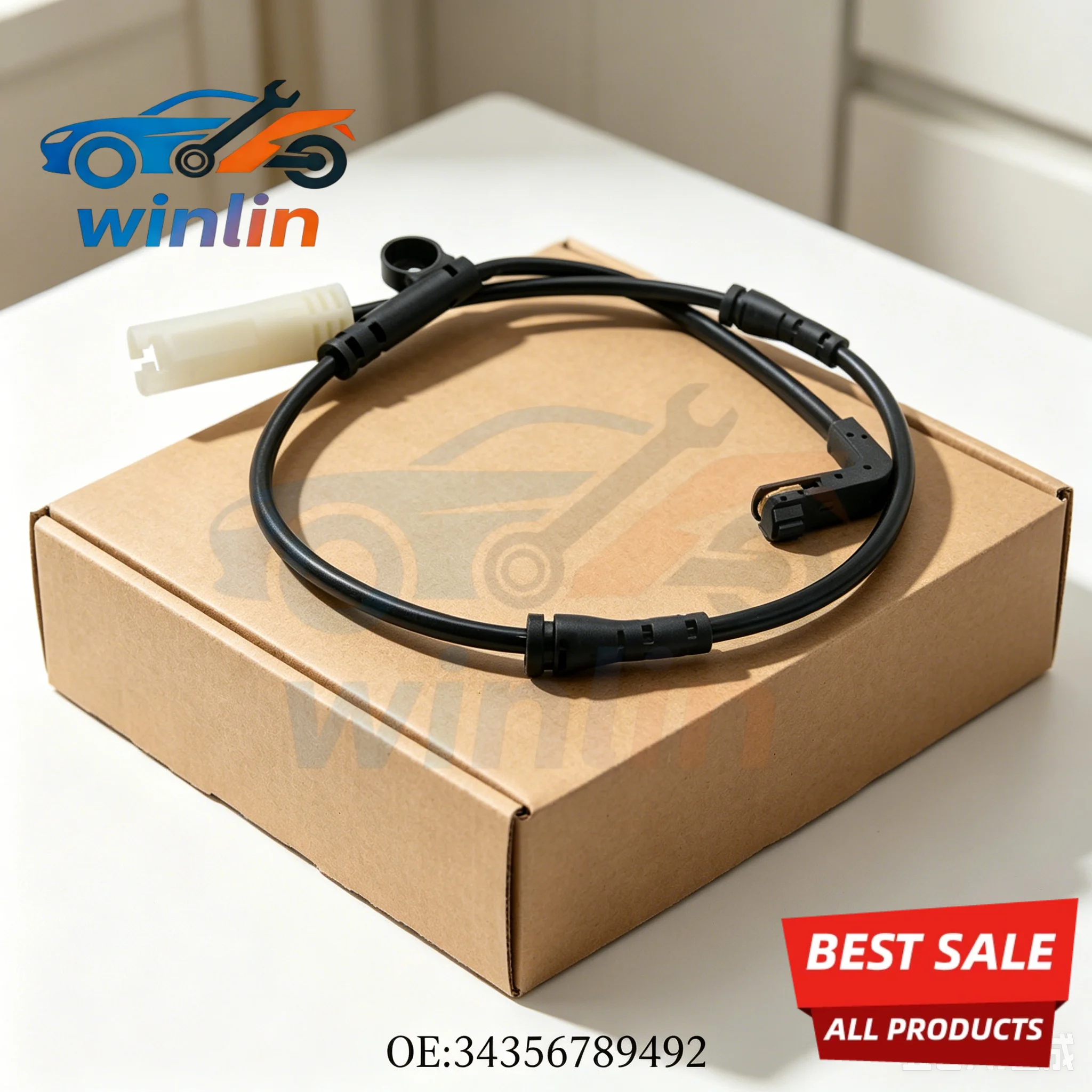 34356789492 Front Rear Brake Pad Wear Indicator Sensor For BMW 5 Series E60 E61 E63 E64 520d 530d view 2