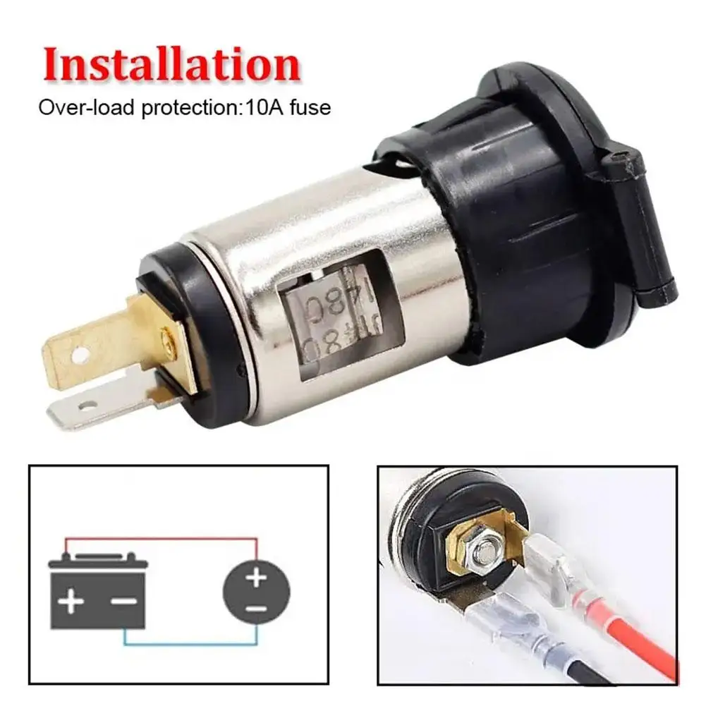 

12-24V Car Cigarette Lighter Socket Splitter Plug Connector Charger Adapter Power Switch Power Adapter Off On W8W8