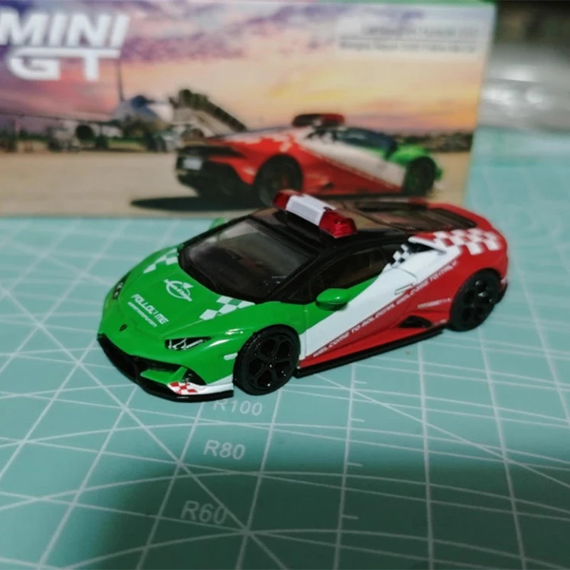 

MINIGT масштаб 1:64 Huracán EVO LP610, направляющая, имитация автомобиля, модель автомобиля из сплава, статический дисплей, коллекционная игрушка, подарок, сувенирное украшение