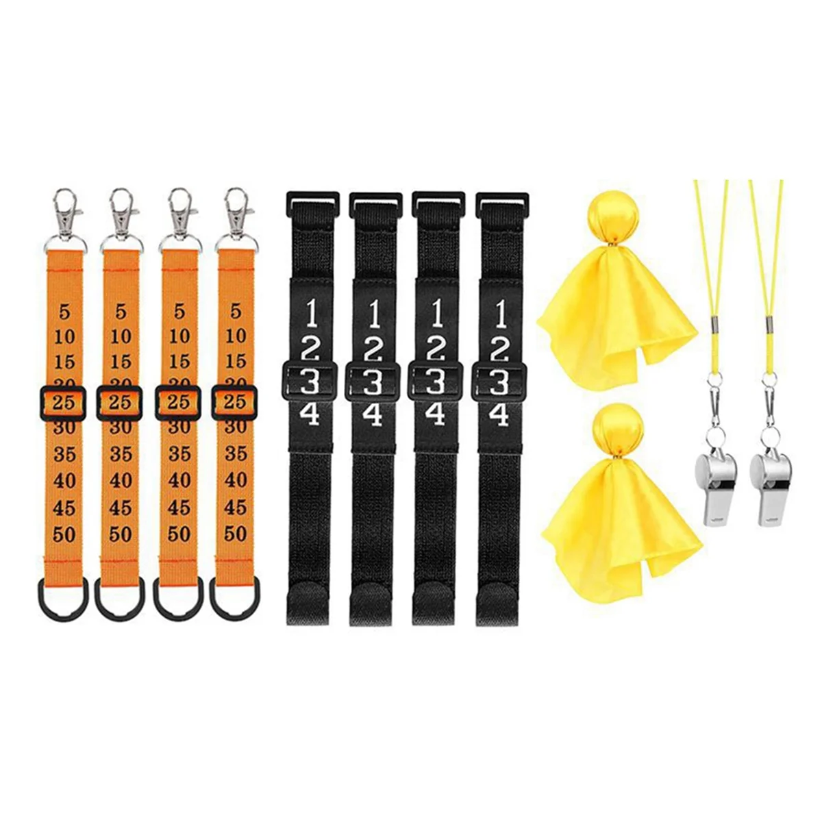 Football Referee Gear Referee Chain Clips Kit- Football Yard Markers for Head Linesman Umpire Equipment