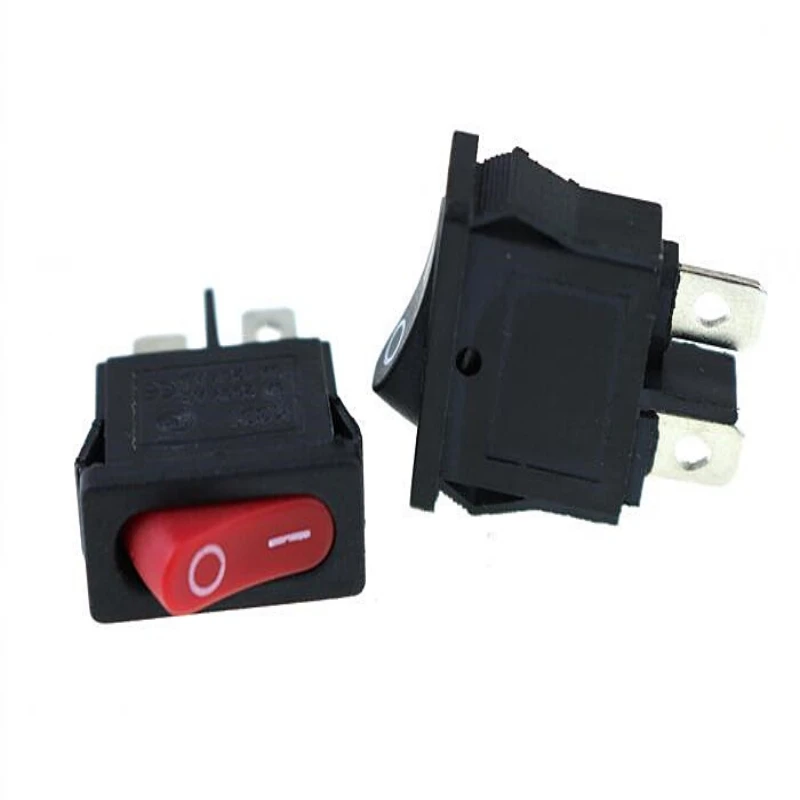 5Pcs KCD1-110 Rocker switch 21mm*9mm 2Pin 6A/10A 250VAC/125VAC Power switch Modification switch for automobile and motorcycle