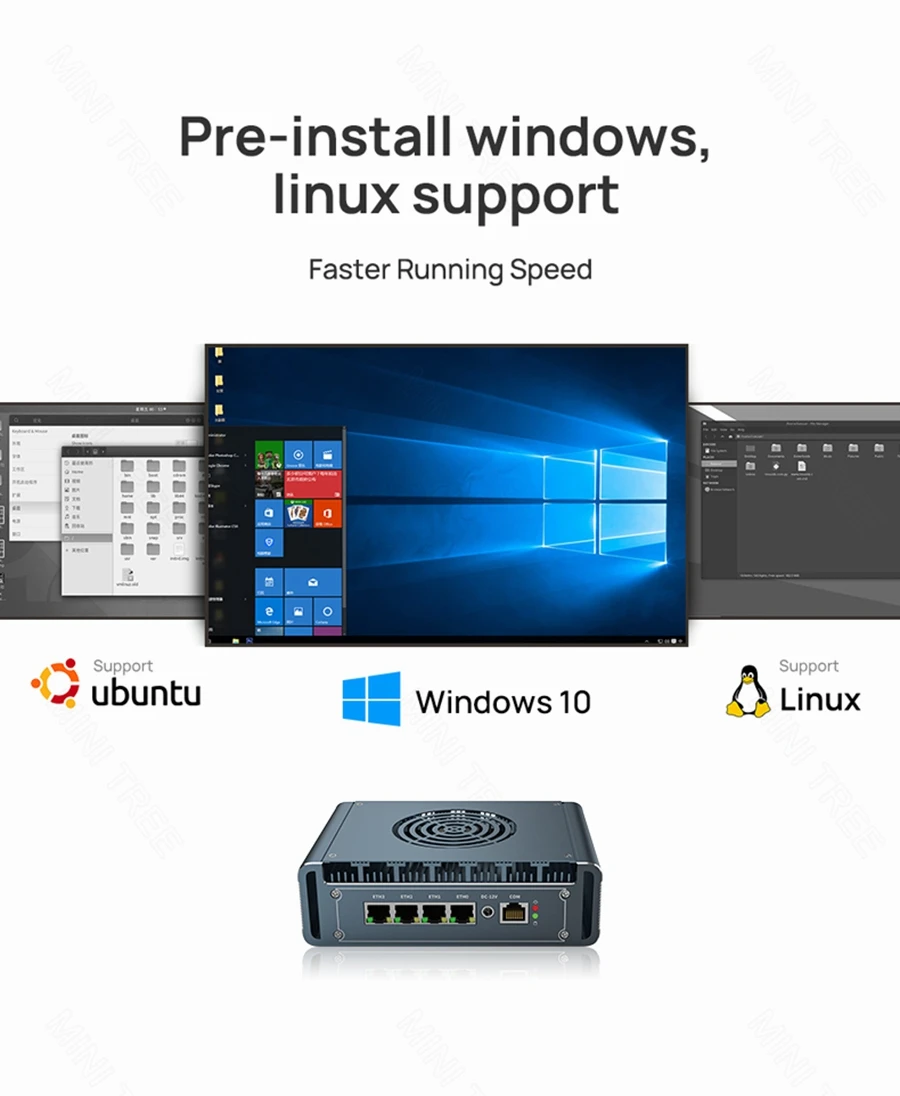 Imagem -03 - Mini pc Fanless Industrial do Firewall pc Fanless Hd-mi2.0 Pve Esxi da Opsense N100 J6413 J4125 4x2.5g I226 I225 4x2.5g 12o Gen