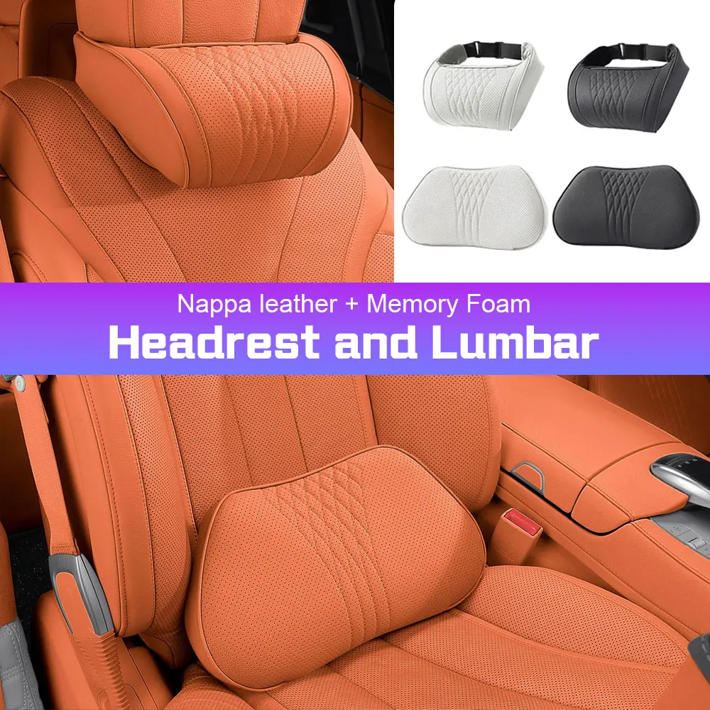 Memory Foam Car Neck Pillow For Chery Jaecoo J7 J8 J5 Tiggo 8plus 8 5 Plus 7pro Breathable Leather Seat Headrest Lumbar Support