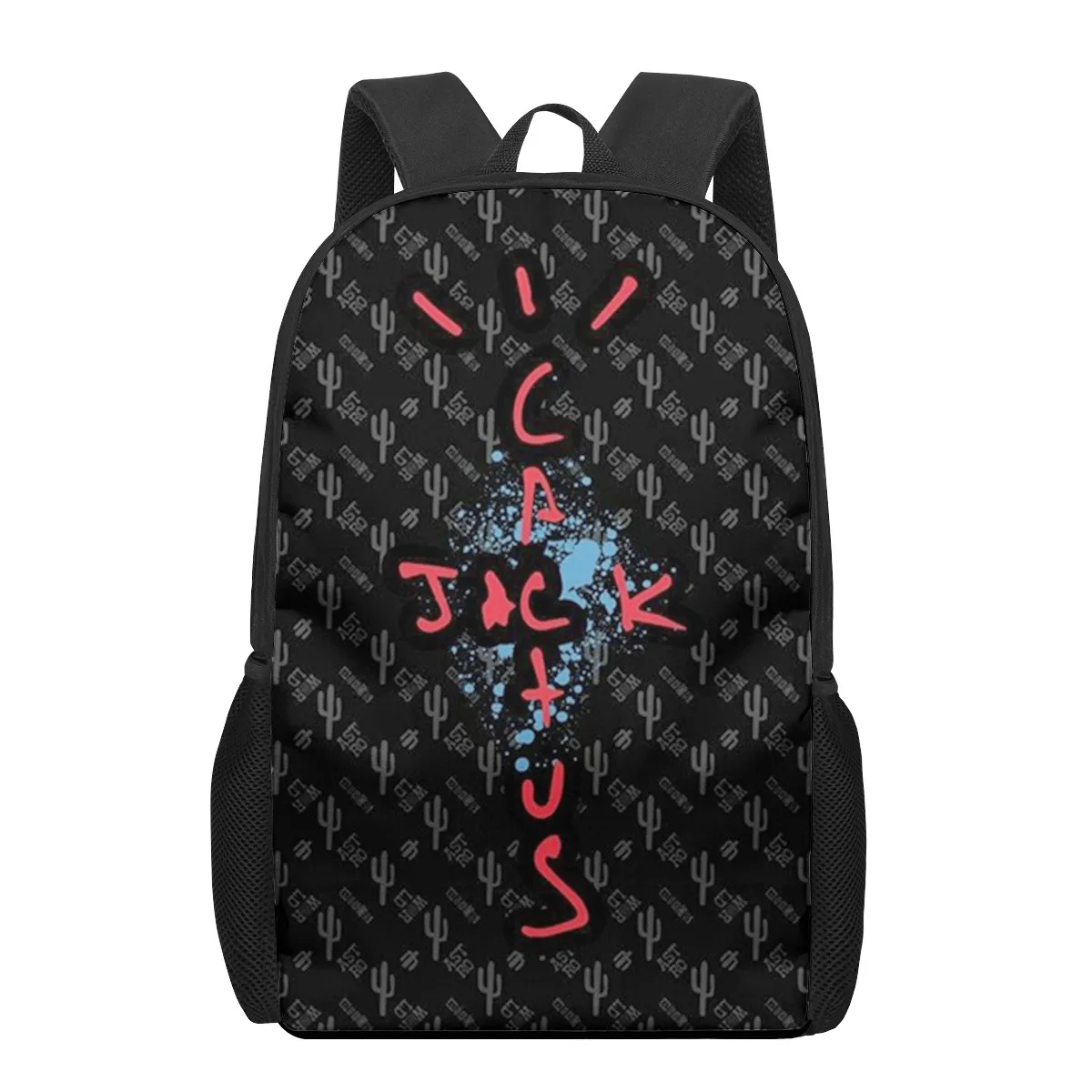 Mochilas de impressão 3D para meninas e meninos, Bolsa de livro para crianças, 3D Bookbags para júnior, estudante primário, cacto, Jack, carta, crianças