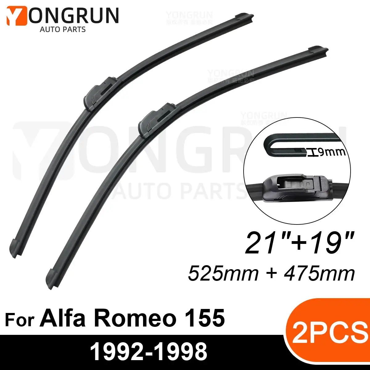 Car Windshield Windscreen Front Wiper Blade Rubber Accessories For Alfa Romeo 155 21