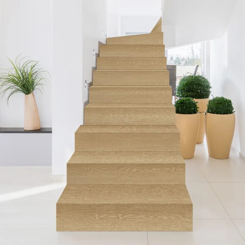 Vintage Wood Grain Staircase Upholstery Stairway Stickers 6/13pcs Peel & Stick Vinyl Riser Stair Sticker Wallpaper Decal