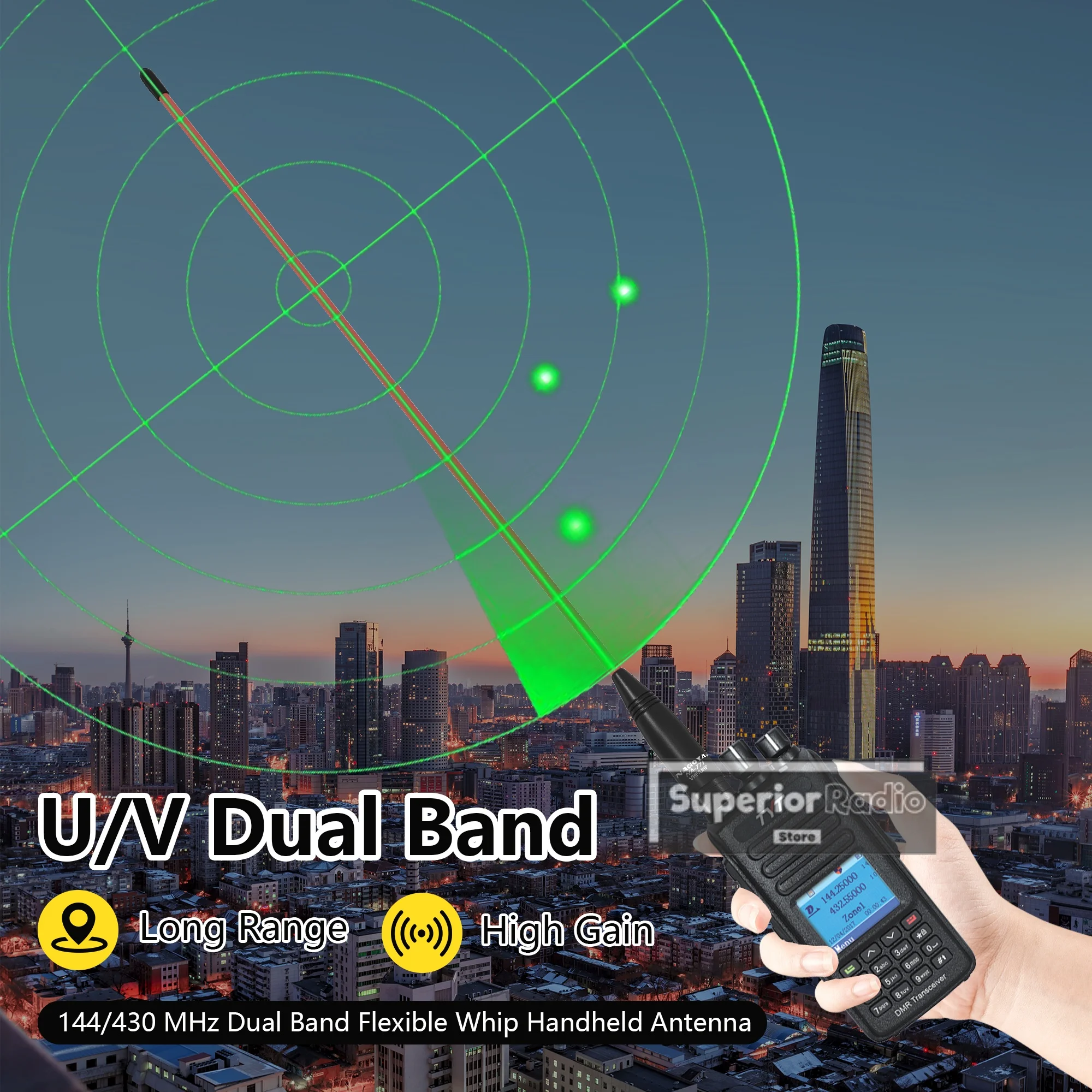 100% оригинальная антенна NAGOYA NA-771, гибкая мягкая SMA-папа, VHF UHF 144/430 МГц, 5 цветов для MD-UV390 Plus UV-3R, радиоаксессуары