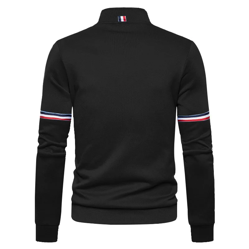 Customized Mens Jacket Daily Windbreak Coat Webbing Stand Collar Regular Fit Active Long Sleeve DIY Jackets Baseball Uniform 4XL