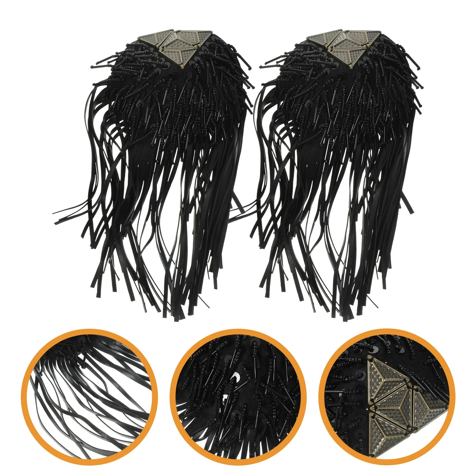 

2 pcs Tassel Epaulet Shoulder Board Badge Fringe Decor For Costume Fashion Accessory Lightweight Durable Shoulder Epaulets