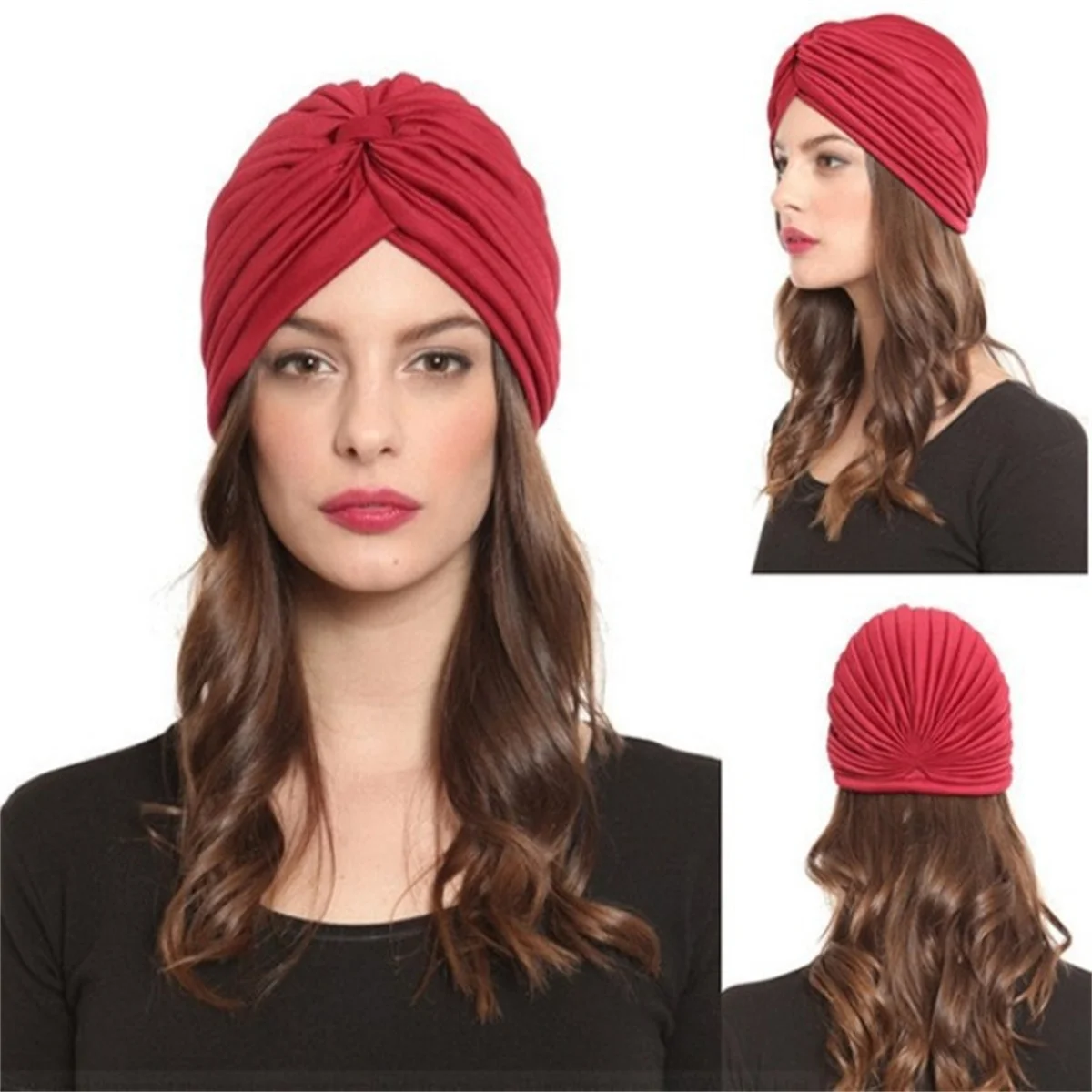 Women's elastic pullover yoga hat watermelon headscarf hat Baotou hat Middle Eastern Muslim hat