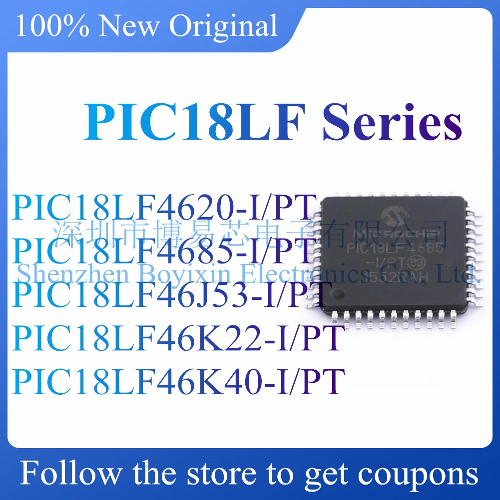 

NEW PIC18LF4620-I/PT PIC18LF4685-I/PT PIC18LF46J53-I/PT PIC18LF46K22-I/PT PIC18LF46K40-I/PT.