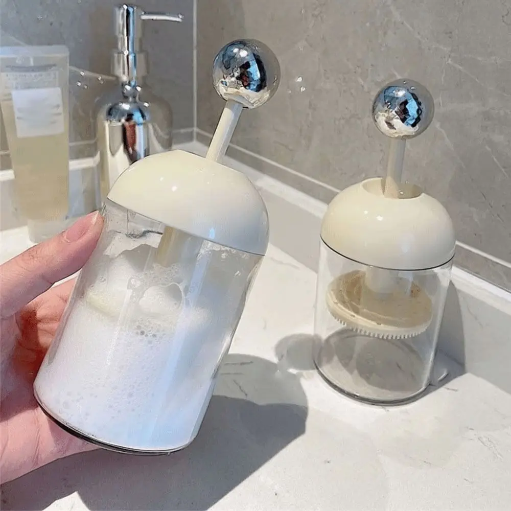 

2PCS Silicone Brush Face Wash Foam Maker Automatic Rebound Cup Deep Cleansing Foaming Machine Foam Special Light Luxury Press