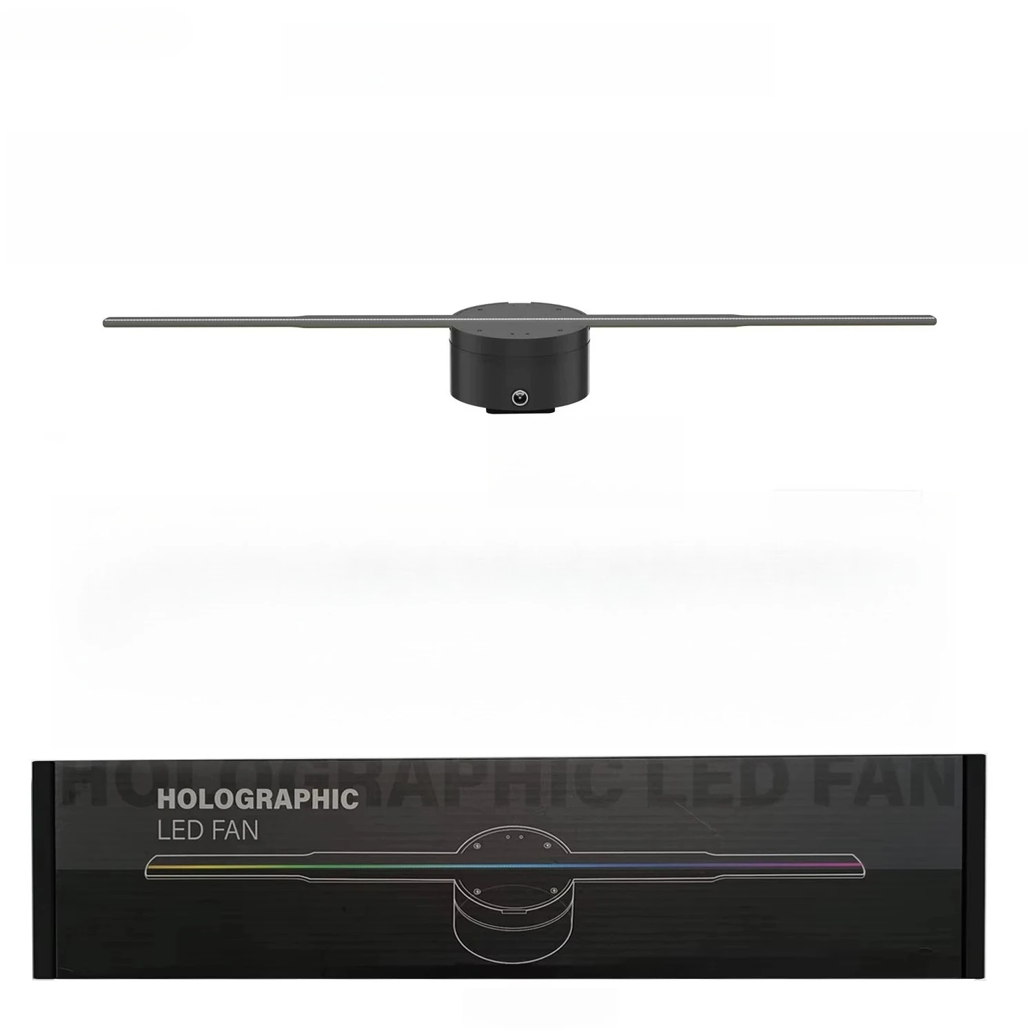 3D Advertising Projector Wifi Led Sign Holographic Lamp Player Remote Advertise Display 3D Fan Hologram Projector Logo Light