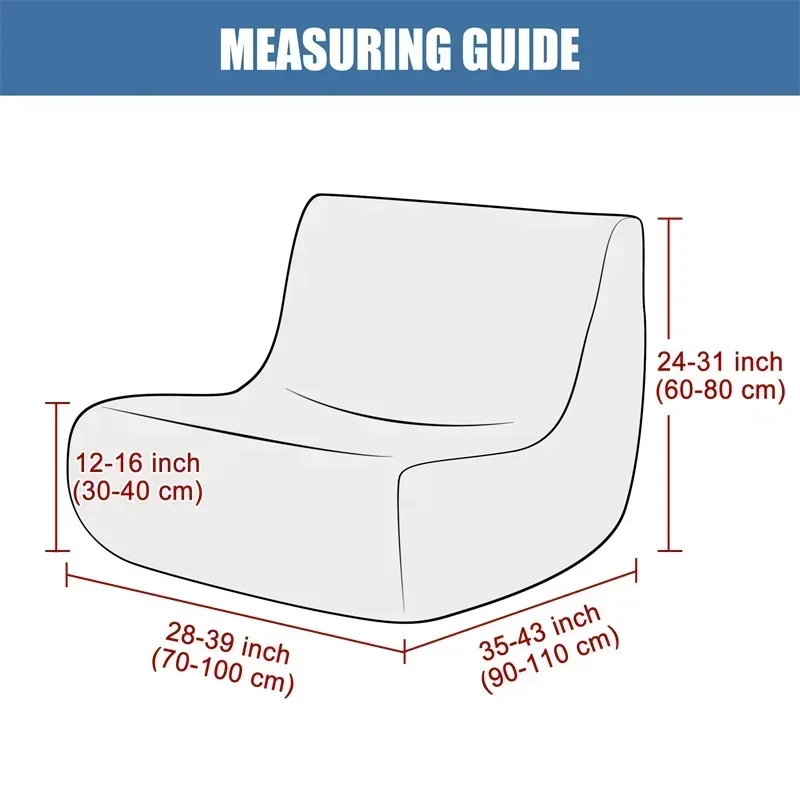 Stretch Armless Floor Sofa Covers Polar Fleece Single Sofa Protector Slipcover for Fireside Chair Adult Bean Bag Chairs Covers