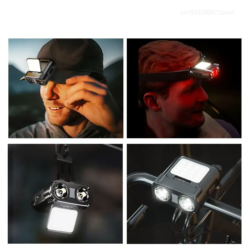 Imagem -06 - Xiaomi-tcl Forte Luz Sensing Lanterna Farol Recarregável Luz de Pesca Esporte ao ar Livre Chapéu Clip Bicicleta Noite