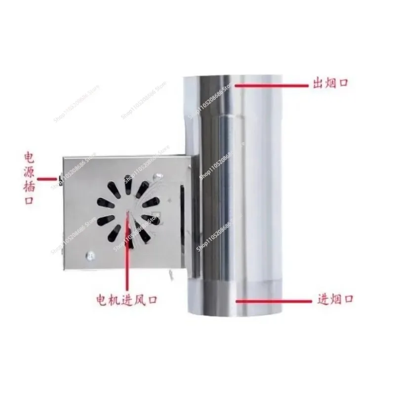 Large air volume smoke exhaust, anti-backflow smoke return air furnace, universal smoke pipe induced draft fan