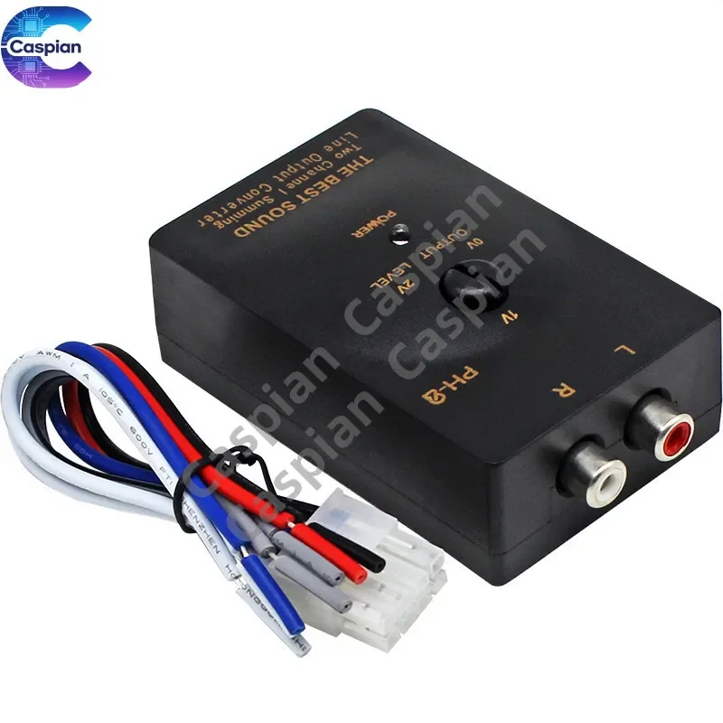 Car audio box amplifier subwoofer modification accessories Active high to low two channel audio converter with delay
