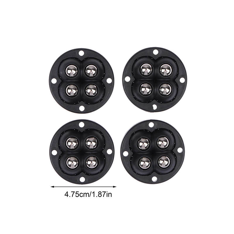 4Pcs Non Punching Adhesive Furniture Ball Universal Pulley Household Mobile Base Caster Accessories Trash Can Bottom Wheel