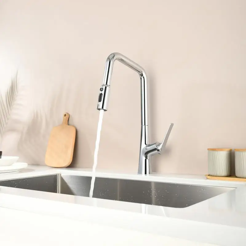3-Function 360° Kitchen Faucet with One-Touch Control & FastConnect System