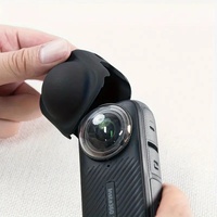 Silicone Lens Protective Cover For Insta360 X4 Panoramic Lens Cap Anti-fall Dustproof Case Sports Camera Accessories