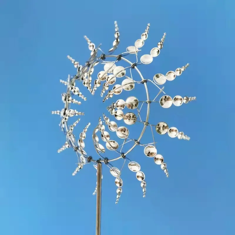 Outdoor landscape pneumatic dynamic wind chime windmill magical metal windmill ornament pneumatic windmill