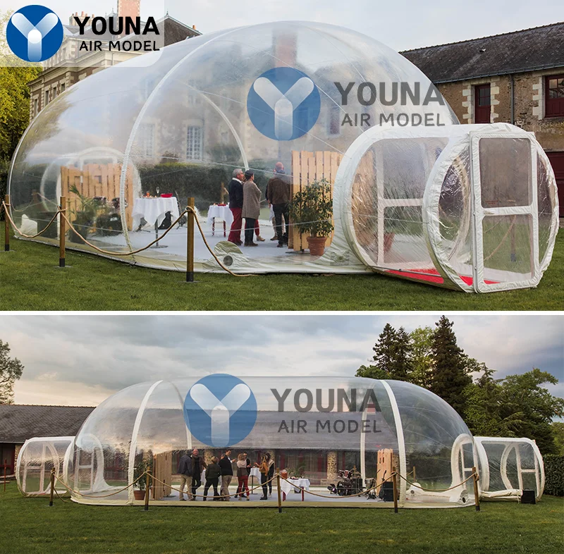 

Commercial Long Bubble House Customized Outdoor Tent Inflatable Bubble Tent 4M/5M/6M