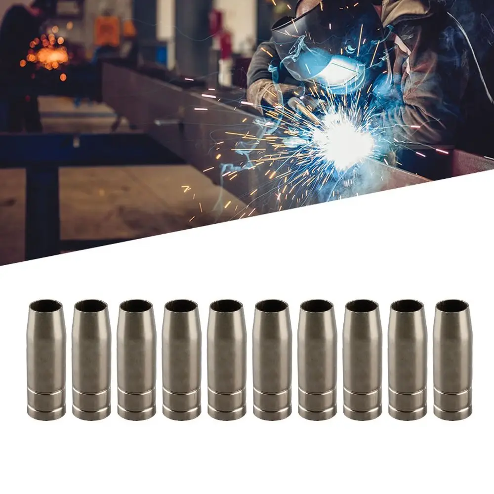 10pcs MIG Welding Equipment Brass Gas Nozzle Insert Type 12mm Diameter MAG Welding Nozzle Welding Torch Nozzle Welding Accessory