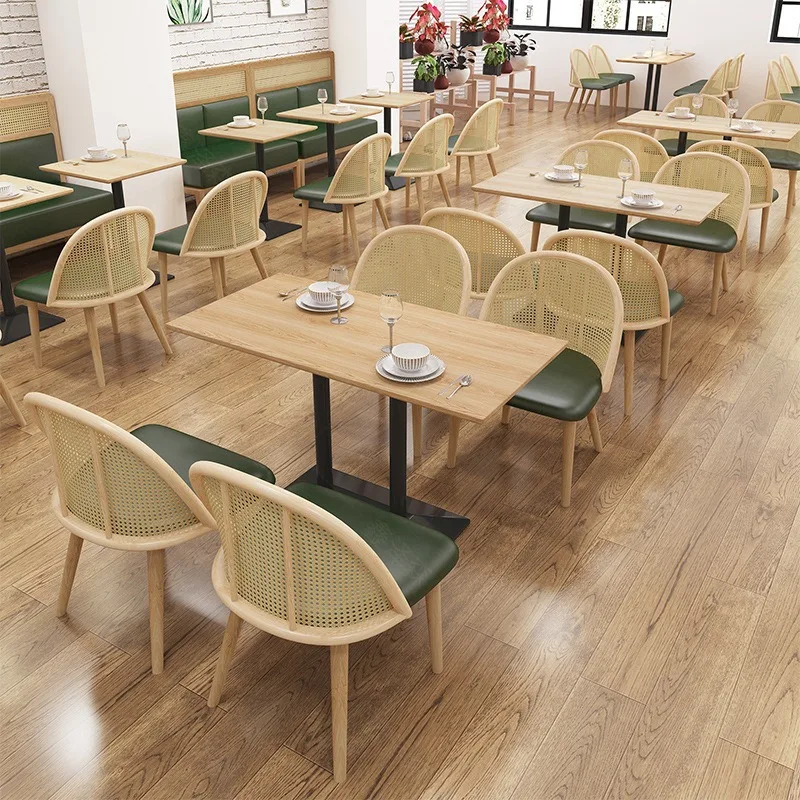 

Business rattan booth theme restaurant catering furniture South East Asia style wall booth sofa