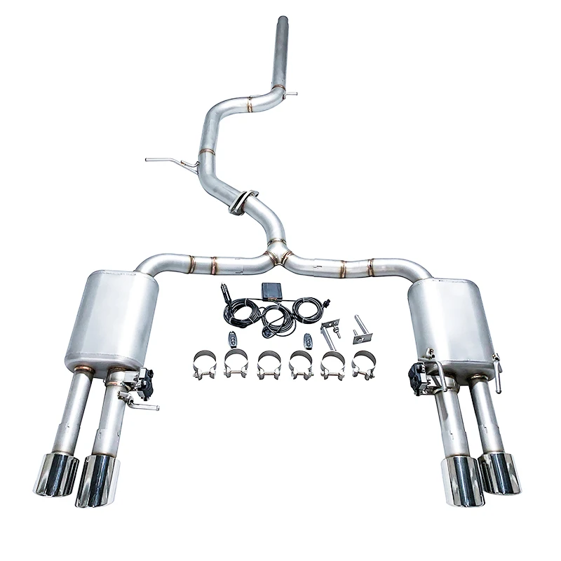GFC/ for 06-23 Volkswagen Skoda Octave Sport Edition 2.0TCatback 304 stainless steel valve exhaust system four out