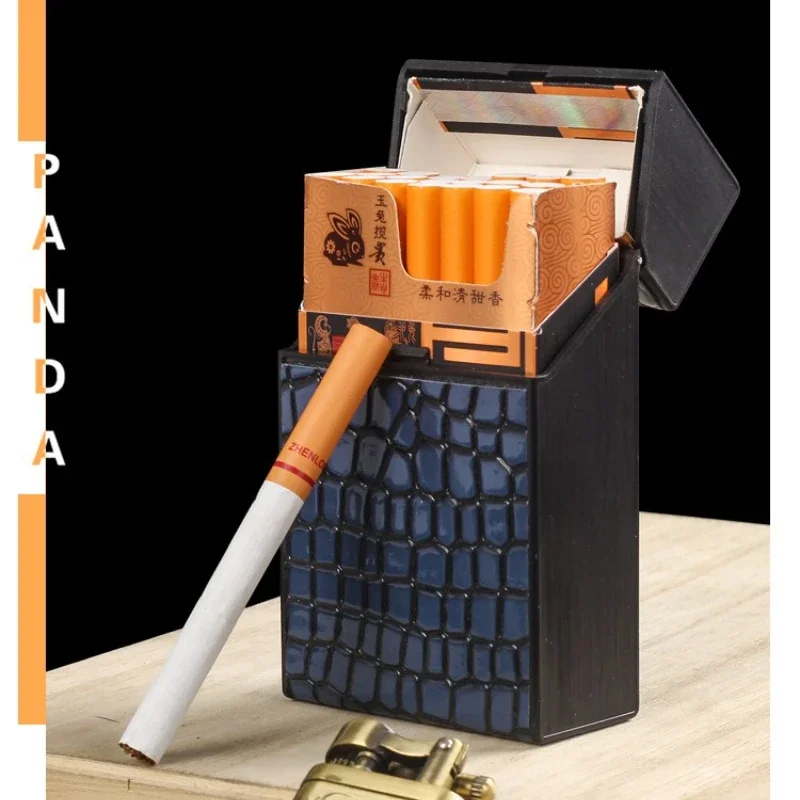 

20-упаковка портсигар, автоматическая откидная крышка, вся упаковка, портсигар, пластиковый материал, разноцветный персонализированный змеиный узор