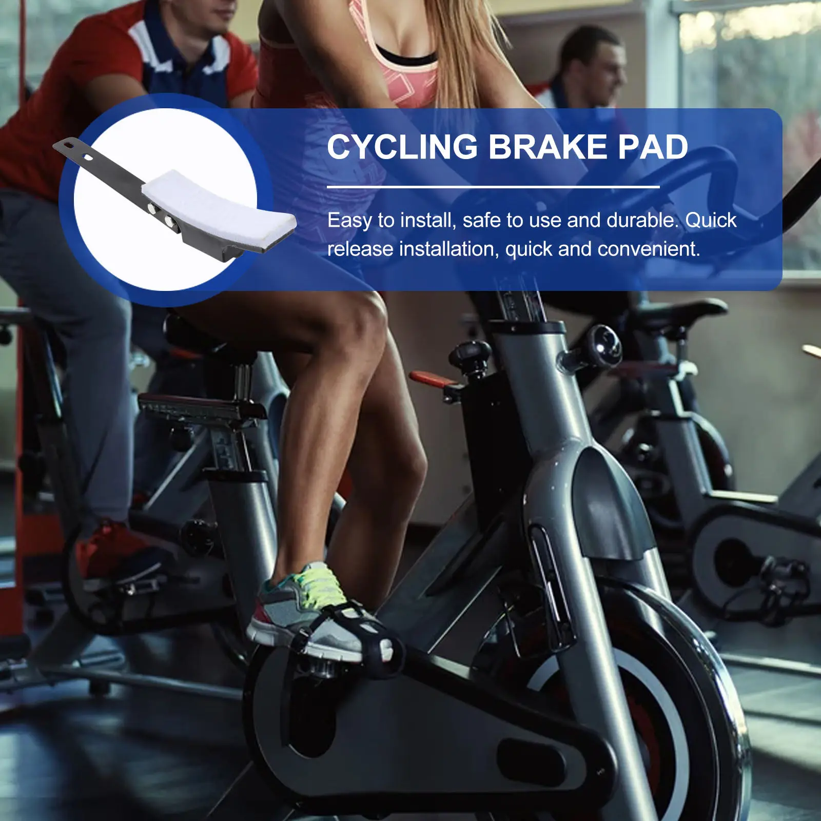 

2Pcs Fitness Bike Brake Pads Heavy-Duty Wear-Resistant Anti-Skidding Braking Disc for Exercise Bikes Quick Install Mute Cycling