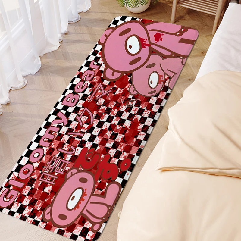 Custom Rug Gloomy Bear Aesthetic Funny Doormat Entrance Door Mat Sleeping Room Rug Kitchen Rugs Mat for Hallway Home Decorations