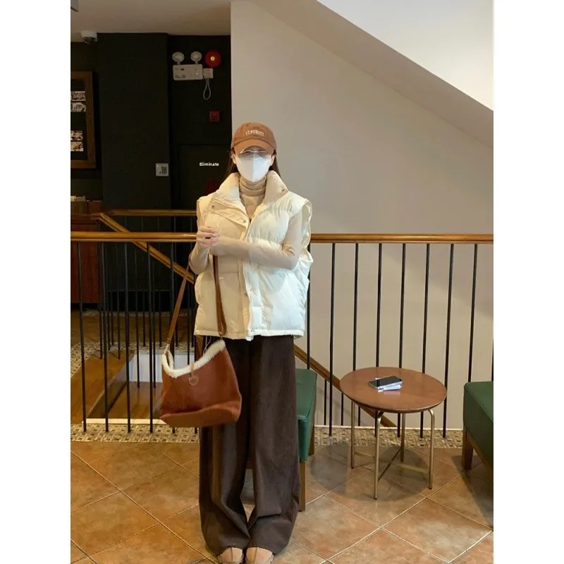 الخريف الشتاء أزياء حجم صغير سستة إغلاق بلون تخفيف نمط سترة أسفل القطن سترة المرأة ملابس خارجية فضفاضة #3