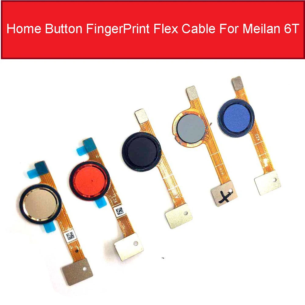 Home Button Flex Cable For Meizu Meilan Blue Charm M6T 6T M811H M811Q Menu Key Fingerprint Recognition Sensor Flex Ribbon Cable