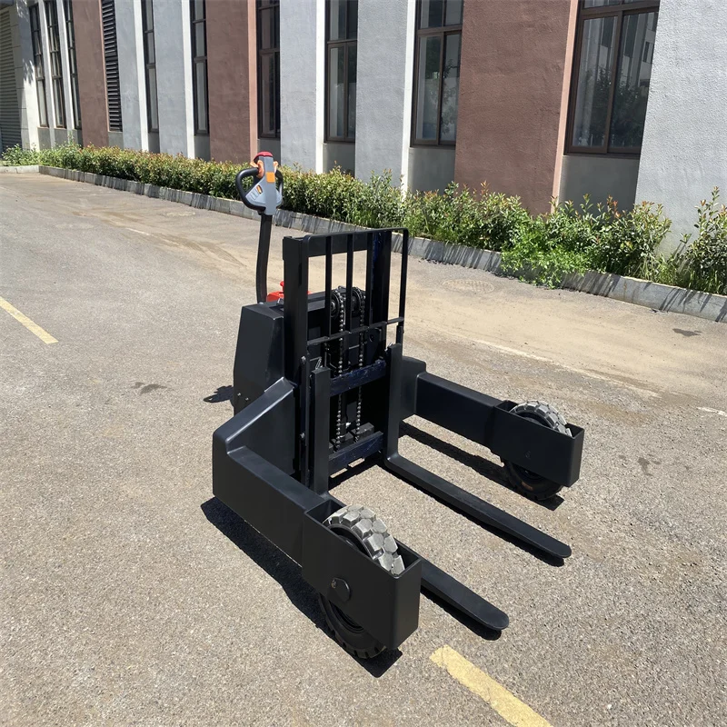 على الطرق الوعرة الكهربائية الهيدروليكية البليت مكدس الشاحنات 1.5 طن في الهواء الطلق التضاريس الخام شوكة عرض قابل للتعديل امتطى مكدس